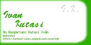 ivan kutasi business card